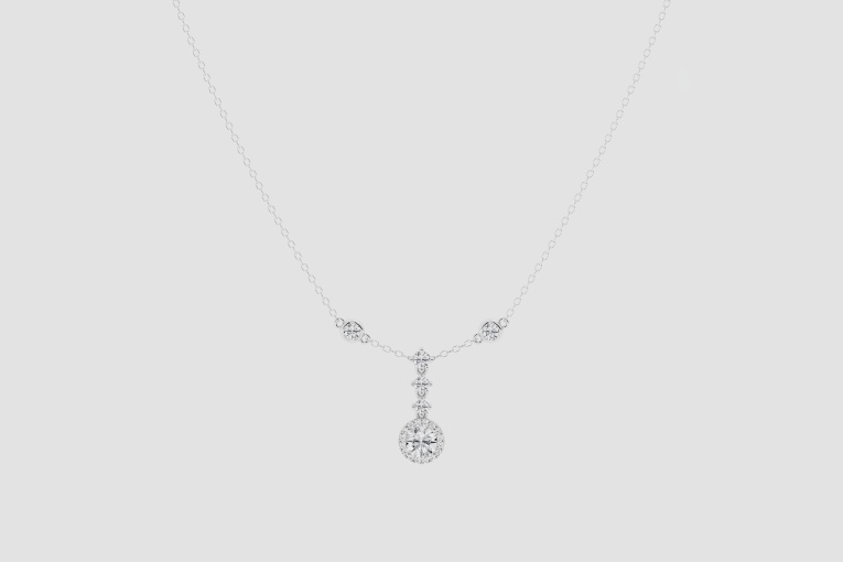 Natural Diamond | 3/4 ctw Round Fashion Necklace