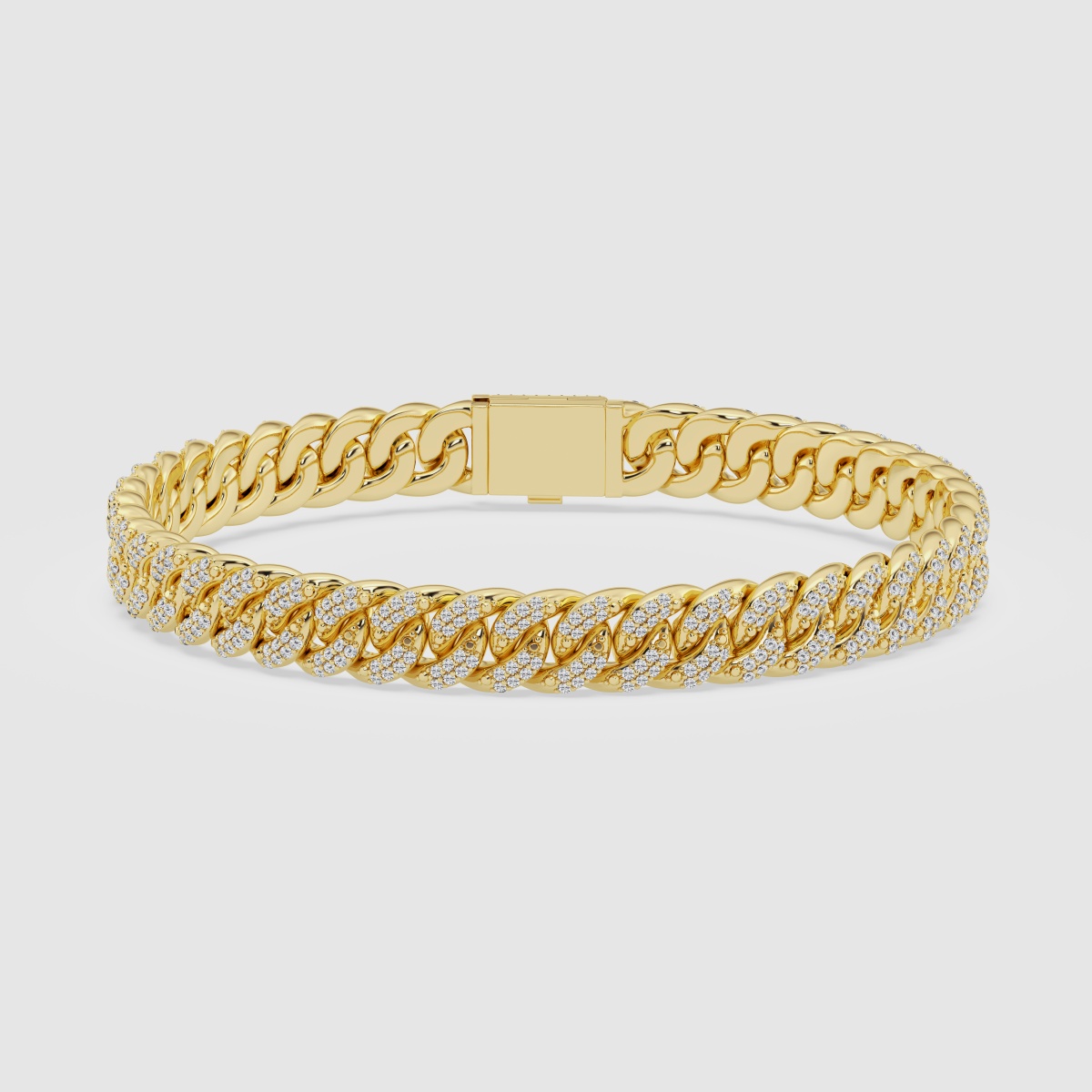 Natural Diamond | 2 1/2 ctw Round Cuban Link Bracelet - 8.5 Inches