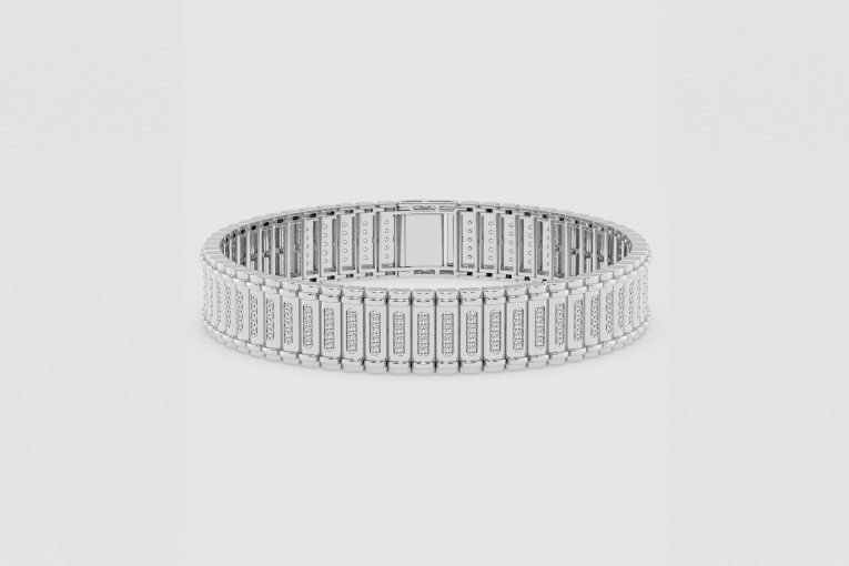 Natural Diamond | 3 ctw Round Fashion Bracelet - 8.5 Inches