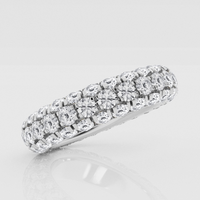 Natural Diamond | 3 ctw Round Domed Eternity Band