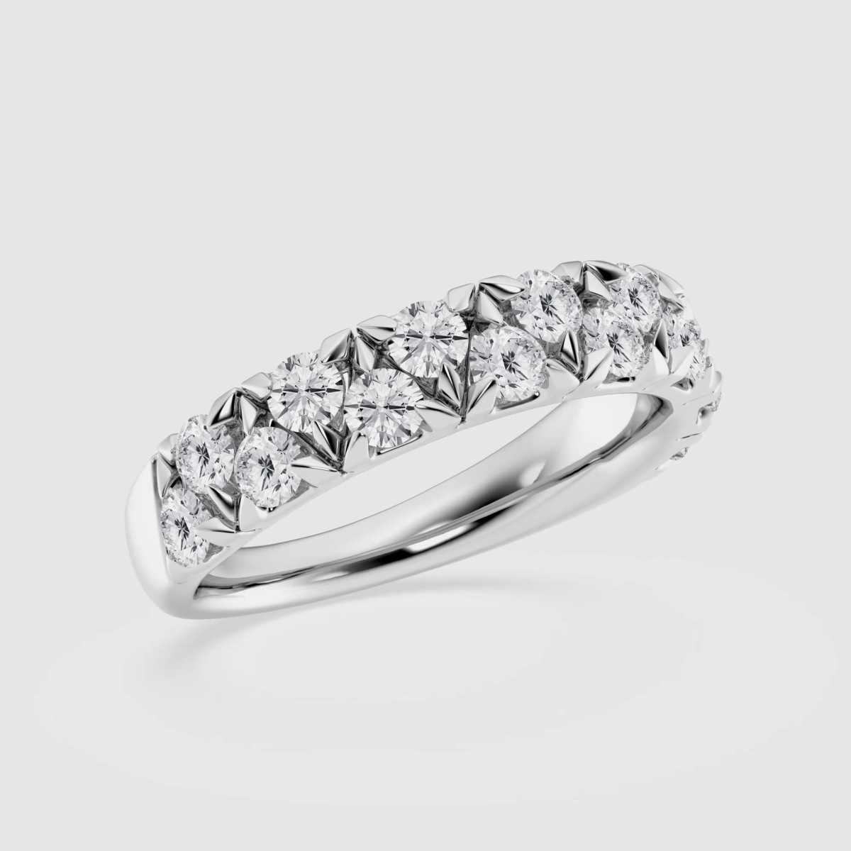 Natural Diamond | 1 ctw Round Alternating Fashion Band