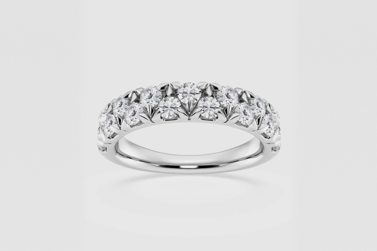 Natural Diamond | 1 ctw Round Alternating Fashion Band