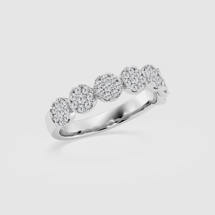 Natural Diamond | 1/2 ctw Round Cluster Stackable Ring