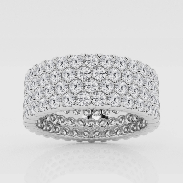 Natural Diamond | 4 ctw Round Multi Row Eternity Band