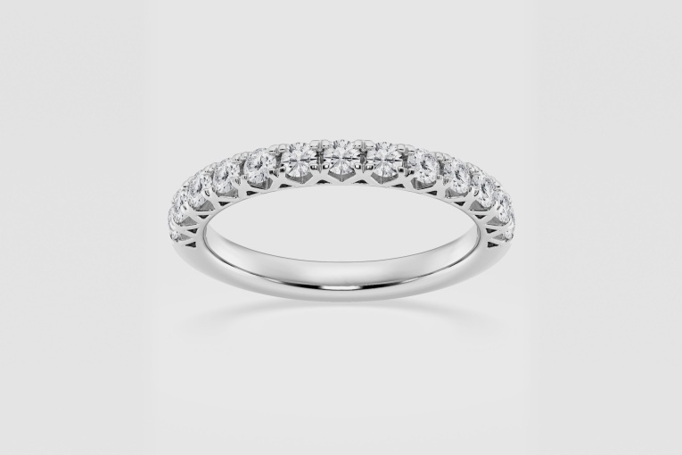 Natural Diamond | 1/2 ctw Round Royal Crown Wedding Band