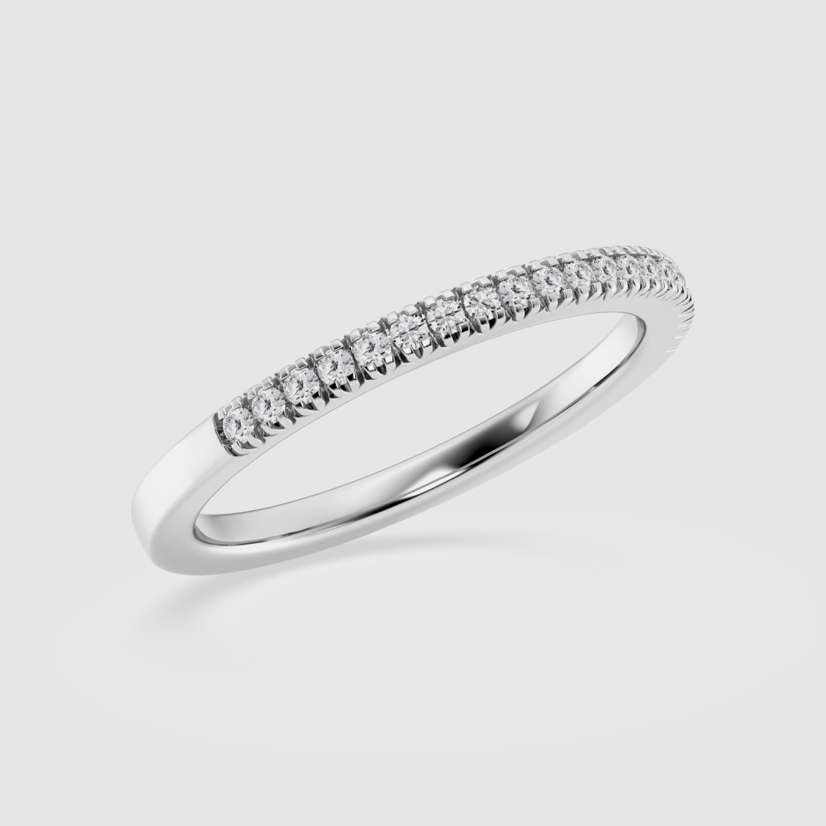 Natural Diamond | 1/8 ctw Round Micro Pave Wedding Band