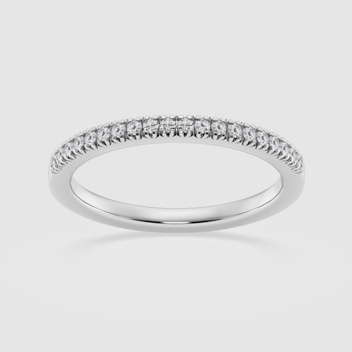 Natural Diamond | 1/8 ctw Round Micro Pave Wedding Band