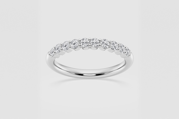 Natural Diamond | 1/2 ctw Round Prong Set Wedding Band