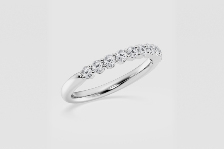 Natural Diamond | 1/2 ctw Round Prong Set Wedding Band