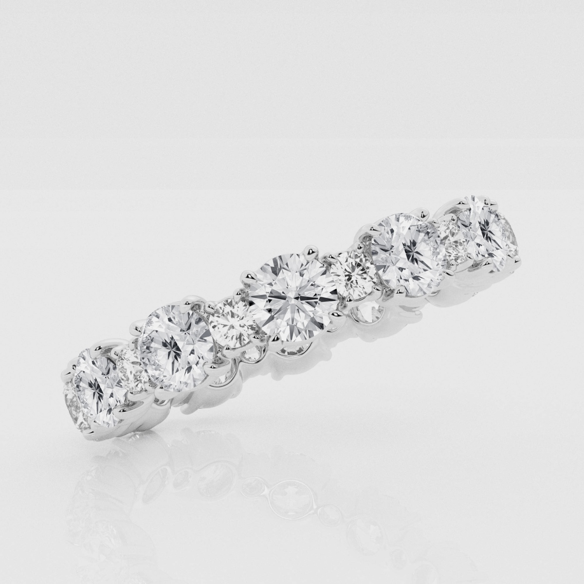 Natural Diamond | 2 3/4 ctw Round Alternating Eternity Band