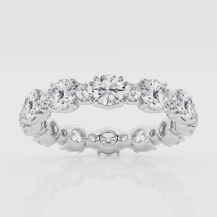 Natural Diamond | 2 3/4 ctw Round Alternating Eternity Band