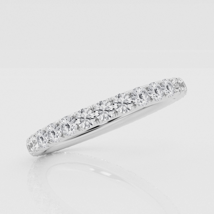 Natural Diamond | 1 ctw Round French Pave Eternity Band