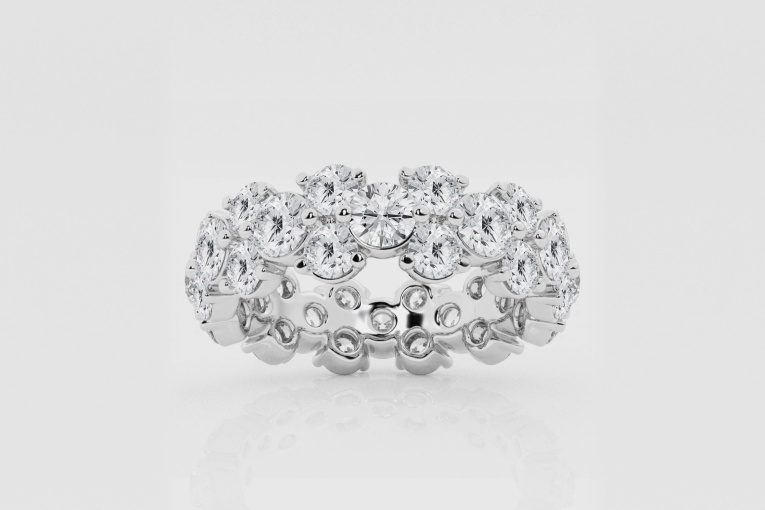 Natural Diamond | 4 ctw Round Garland Eternity Band