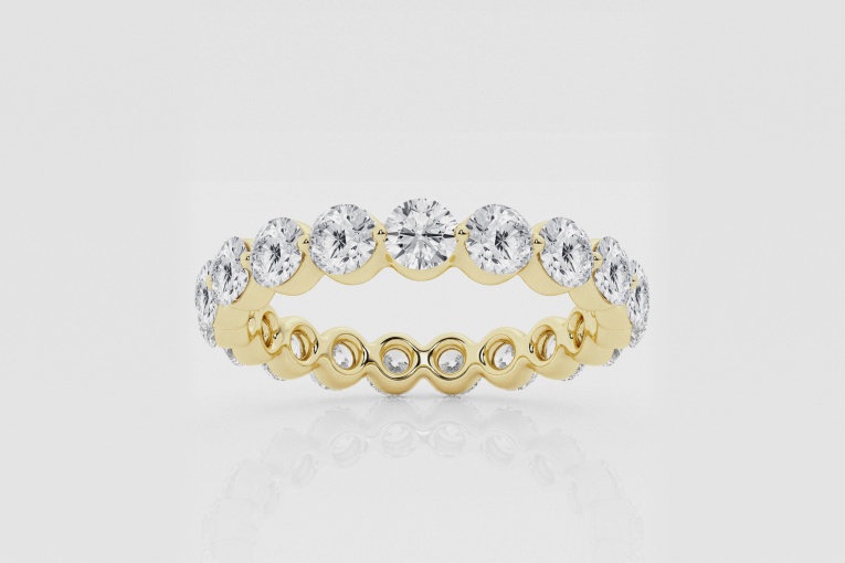 Natural Diamond | 2 ctw Round Floating Eternity Band