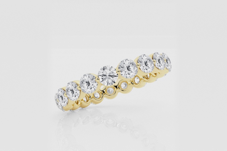 Natural Diamond | 2 ctw Round Floating Eternity Band