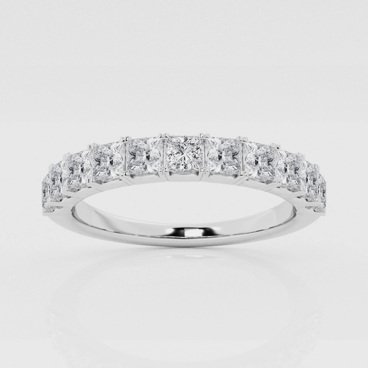 Natural Diamond | 1 1/10 ctw Princess Wedding Band