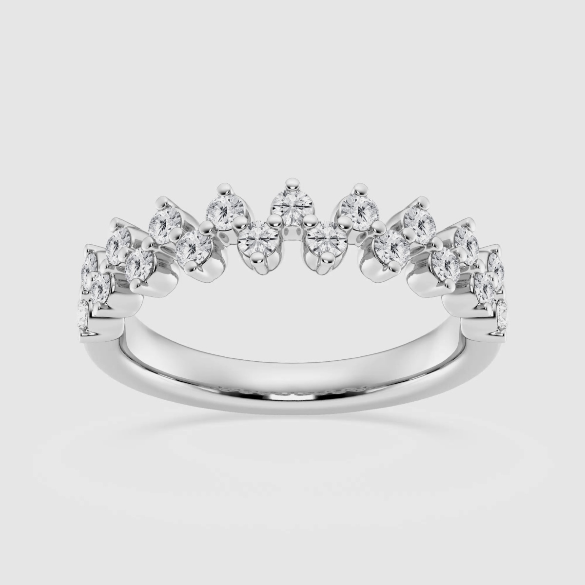 Natural Diamond | 1/2 ctw Round Zig-Zag Fashion Band