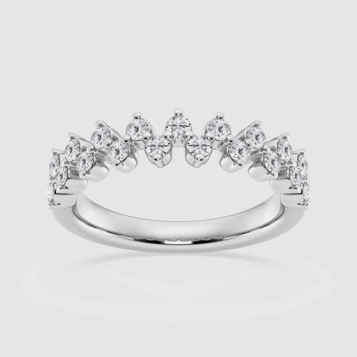 Natural Diamond | 1/2 ctw Round Zig-Zag Fashion Band