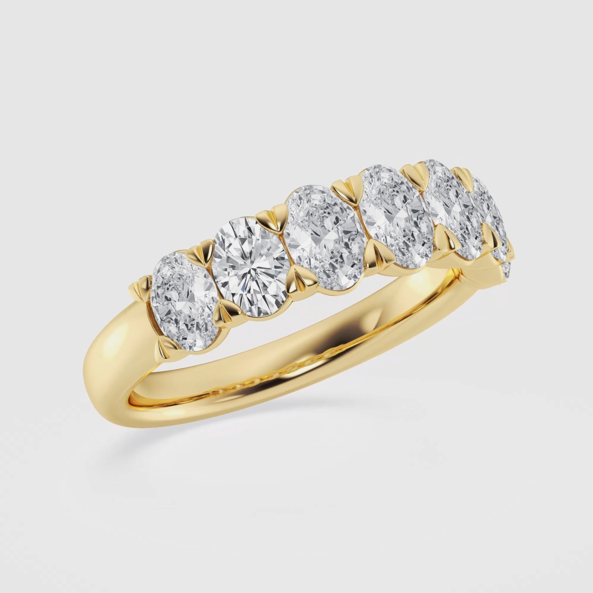 Natural Diamond | 2 ctw Oval Seven Stone Anniversary Band