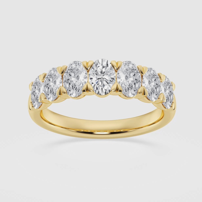 Natural Diamond | 2 ctw Oval Seven Stone Anniversary Band