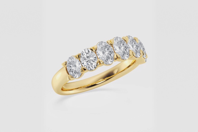 Natural Diamond | 2 ctw Oval Seven Stone Anniversary Band