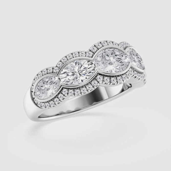 2 1/2 ctw Oval Natural Diamond Fashion Ring