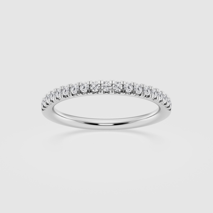 Natural Diamond | 1/4 ctw Round French Pave Wedding Band