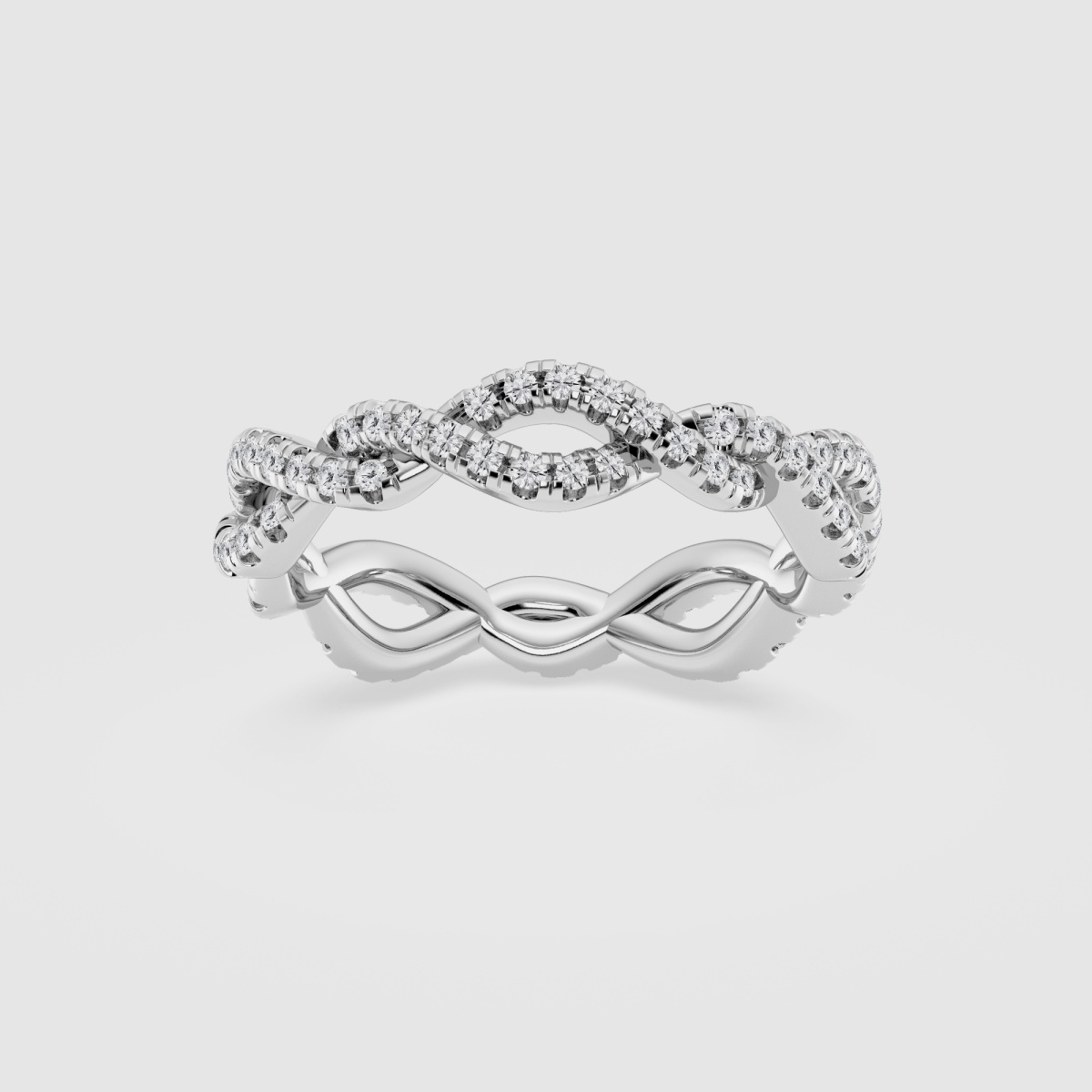 Natural Diamond | 1/2 ctw Round Petite Intertwined Eternity Band