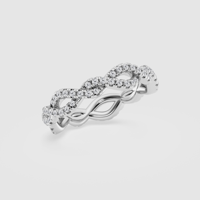 Natural Diamond | 1/2 ctw Round Petite Intertwined Eternity Band