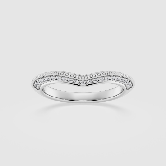 Natural Diamond | 1/3 ctw Round Knife Edge Contour Wedding Band