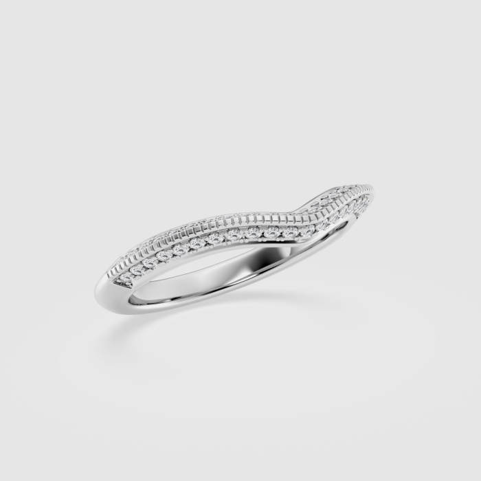 Natural Diamond | 1/3 ctw Round Knife Edge Contour Wedding Band