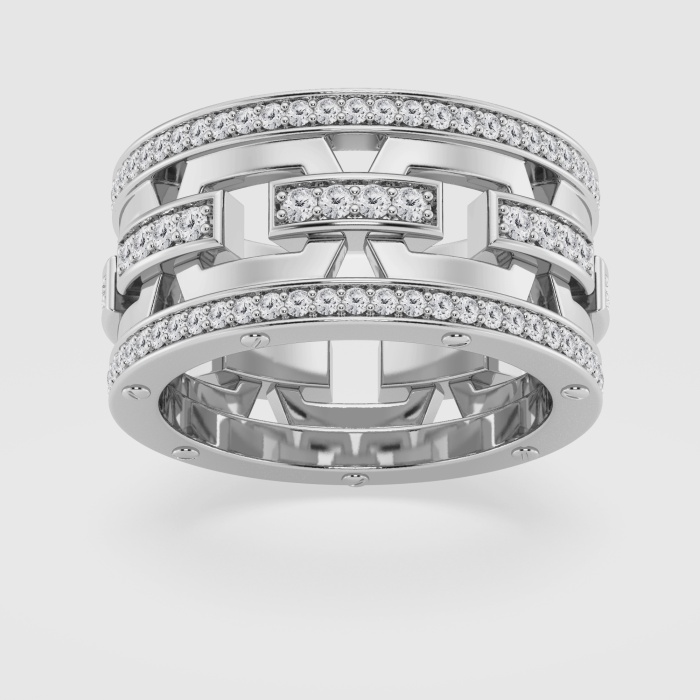 Natural Diamond | 1 1/3 ctw Round Modern Mariner Eternity Band