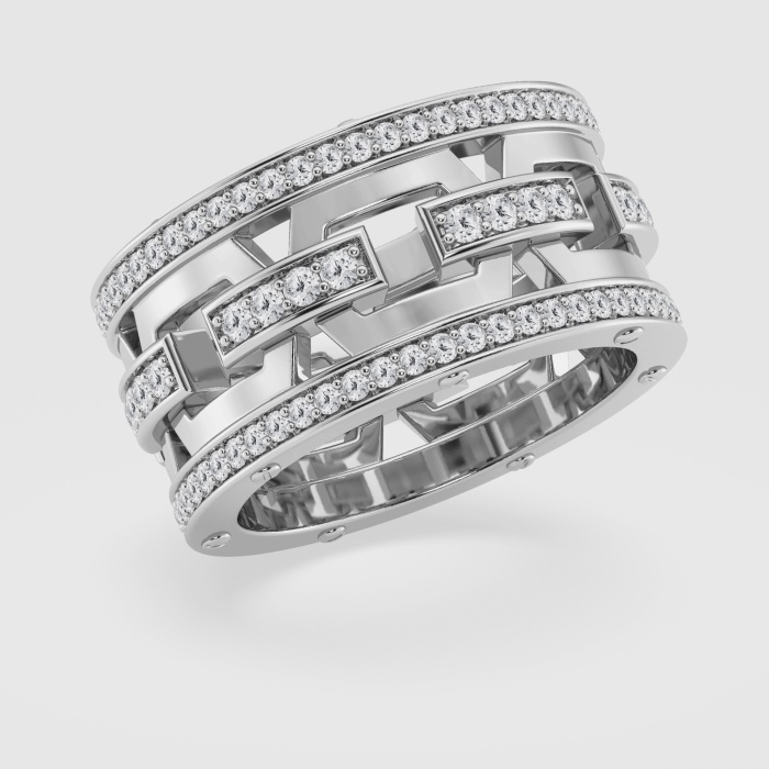 Natural Diamond | 1 1/3 ctw Round Modern Mariner Eternity Band