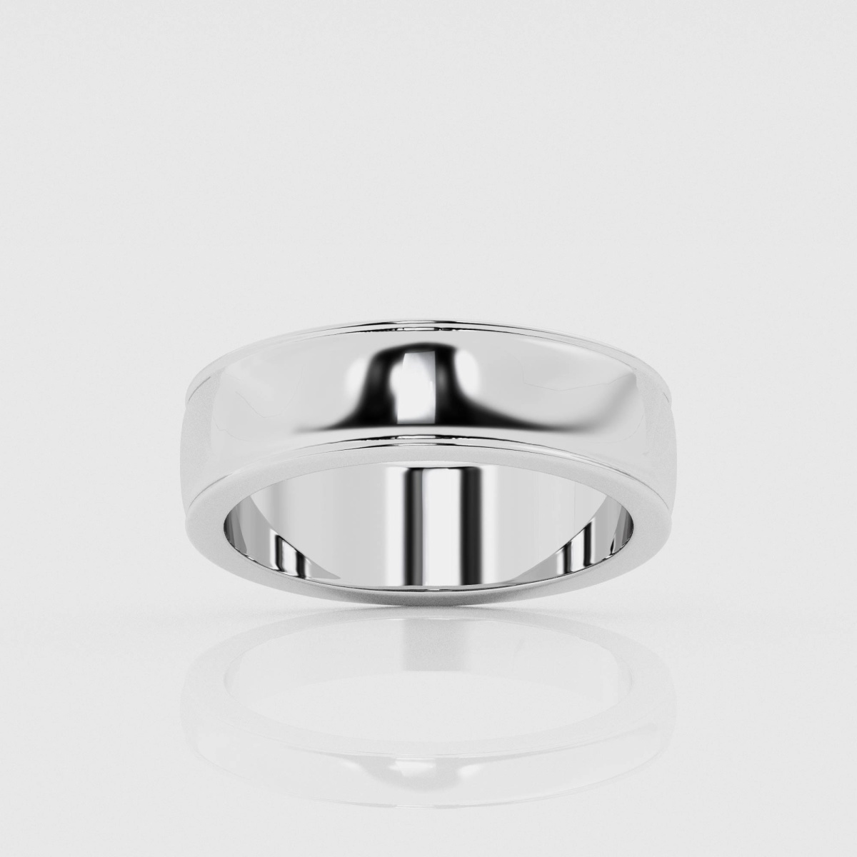 6mm Beveled Wedding Band