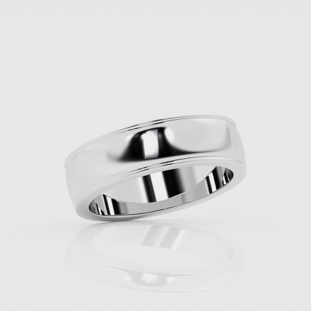 6mm Beveled Wedding Band