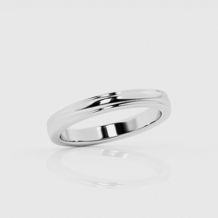 3mm Beveled Wedding Band