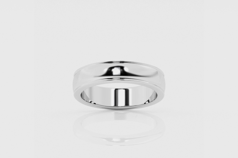 5mm Beveled Wedding Band