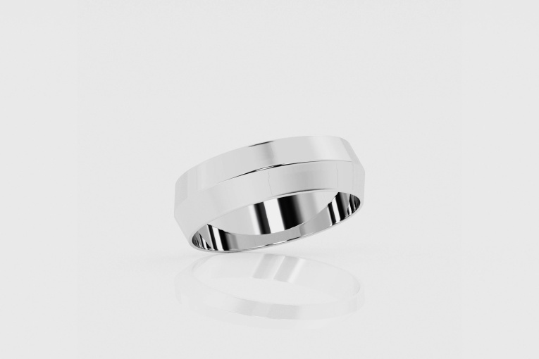 6mm Knife Edge Wedding Band