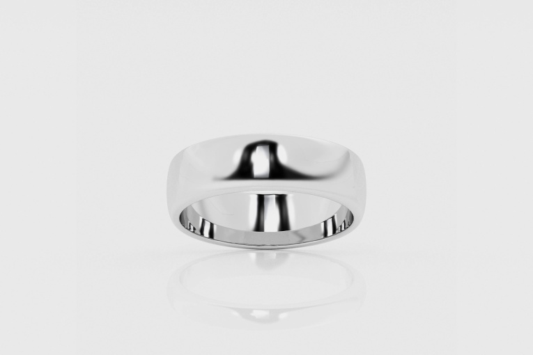 6mm Dome Wedding Band