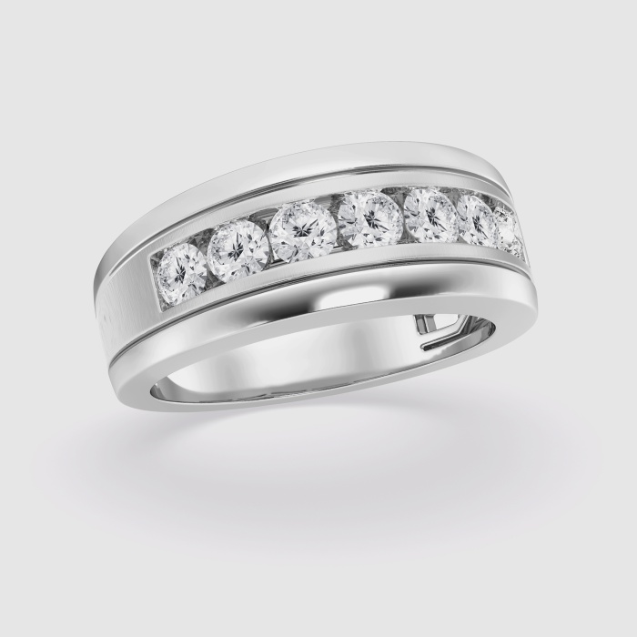 Natural Diamond | 1 ctw Round Seven-Stone Wedding Band