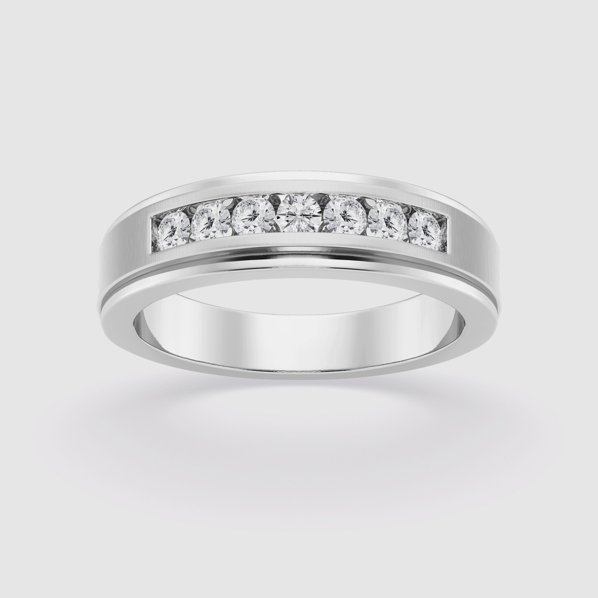 Natural Diamond | 1/2 ctw Round Seven-Stone Wedding Band