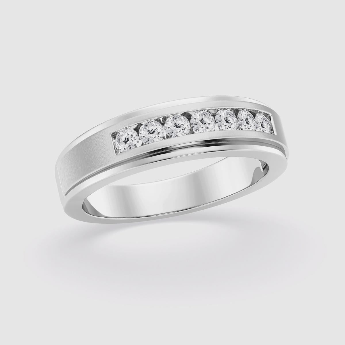 Natural Diamond | 1/2 ctw Round Seven-Stone Wedding Band