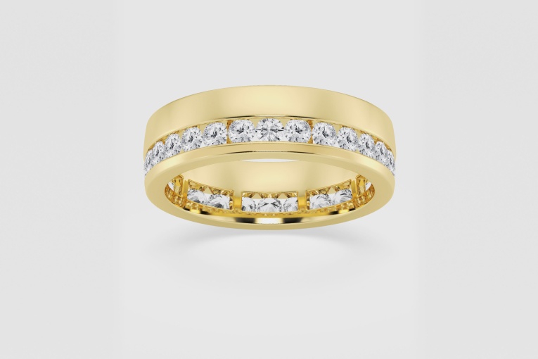 Natural Diamond | 2 ctw Round Assymetrical Eternity Band