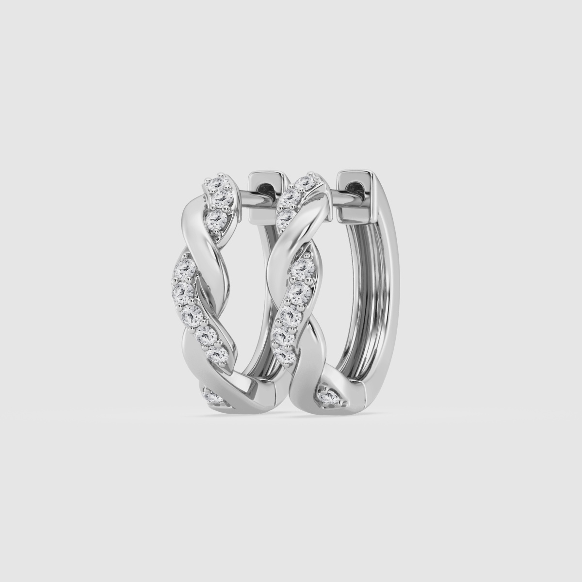 Natural Diamond | 1/6 ctw Round Petite Hoop Earrings