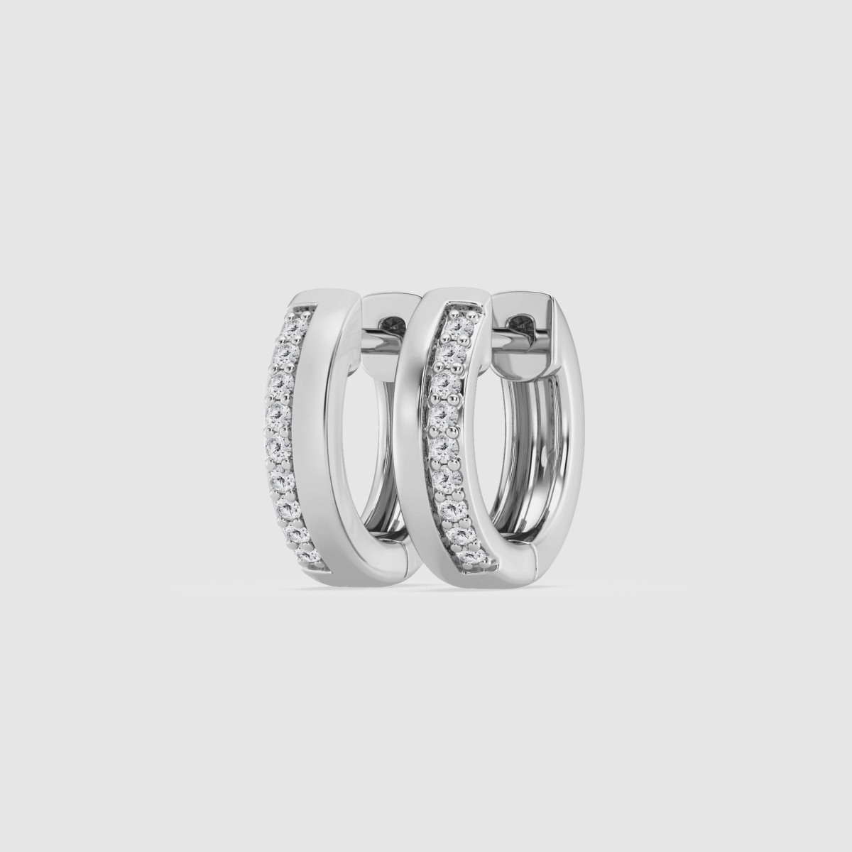 Natural Diamond | 1/10 ctw Round Petite Hoop Earrings