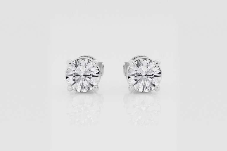 Natural Diamond | 2 ctw Round Stud Earrings