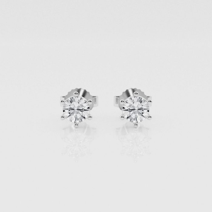 Natural Diamond | 1/2 ctw Round Stud Earrings