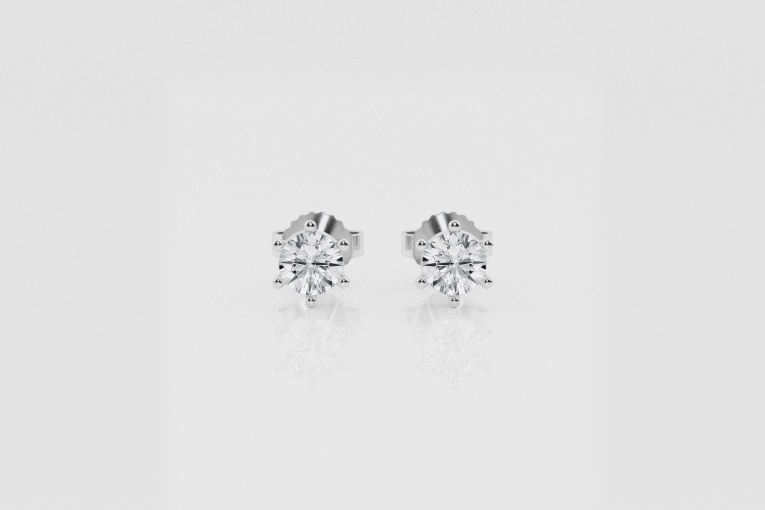 Natural Diamond | 1/2 ctw Round Stud Earrings