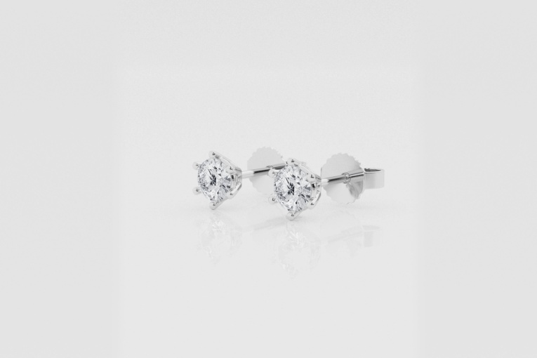 Natural Diamond | 1/2 ctw Round Stud Earrings