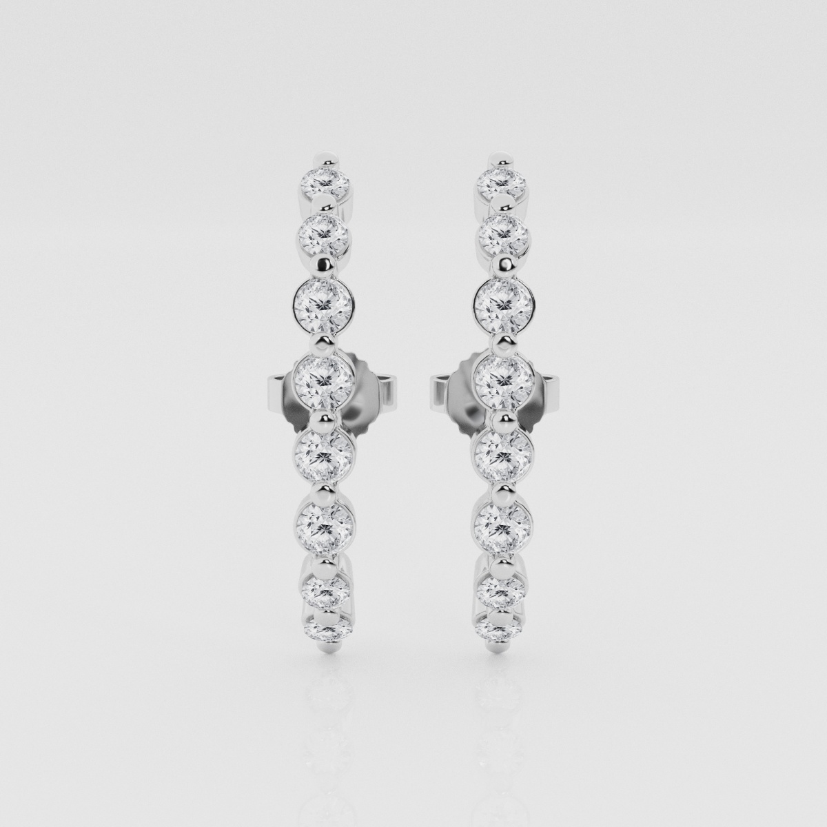 Natural Diamond | 2/3 ctw Round Suspender Fashion Earrings